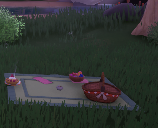 Artwork featuring a picnic