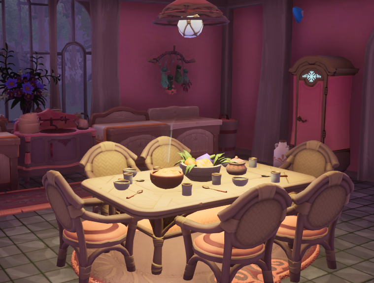 Artwork featuring table with chappa stew